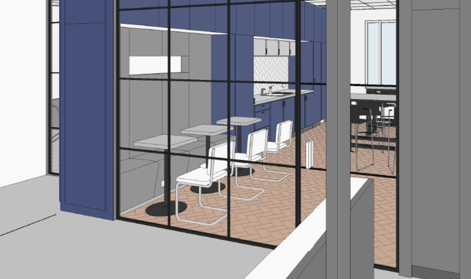 Detailed CAD section drawing for retail kiosk Detailed CAD section drawing for retail kiosk