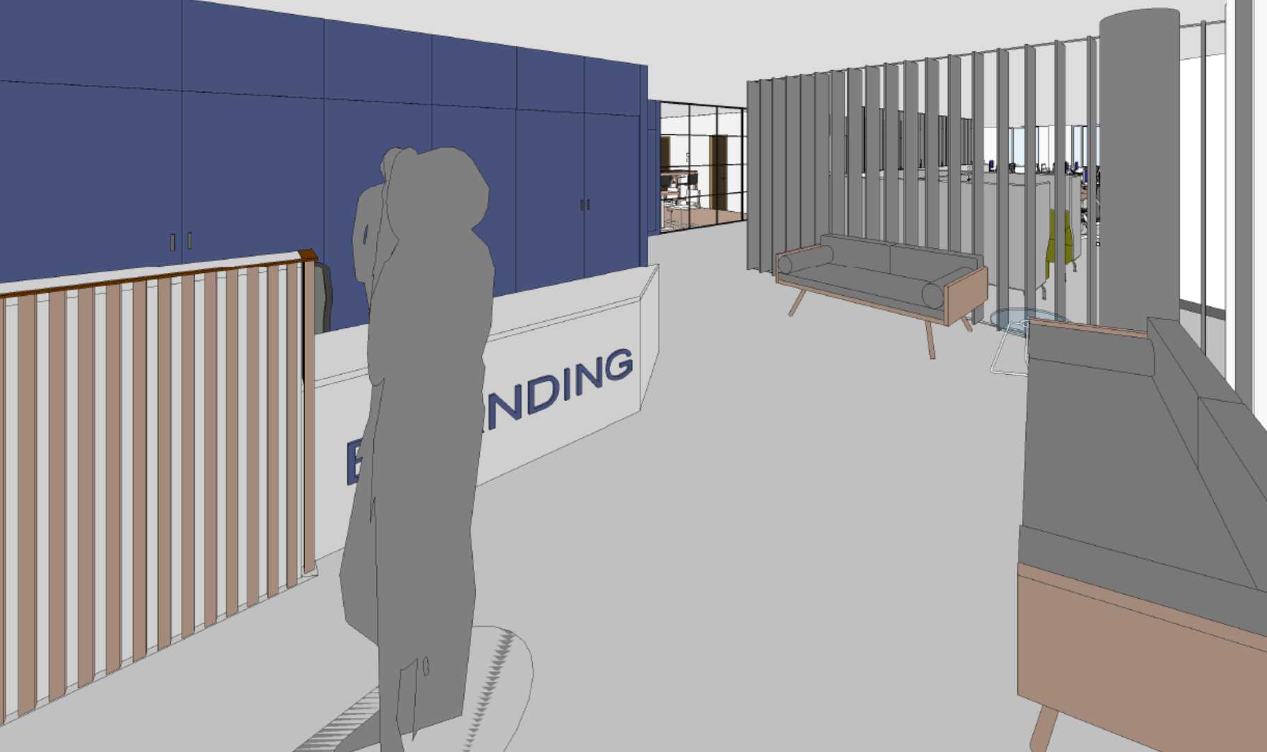 Detailed CAD section drawing for retail kiosk Detailed CAD section drawing for retail kiosk