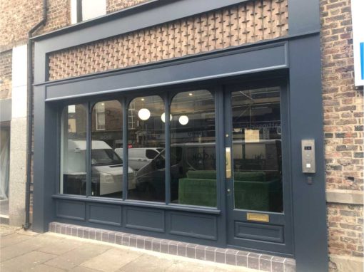 Timber shopfront installation for commercial property